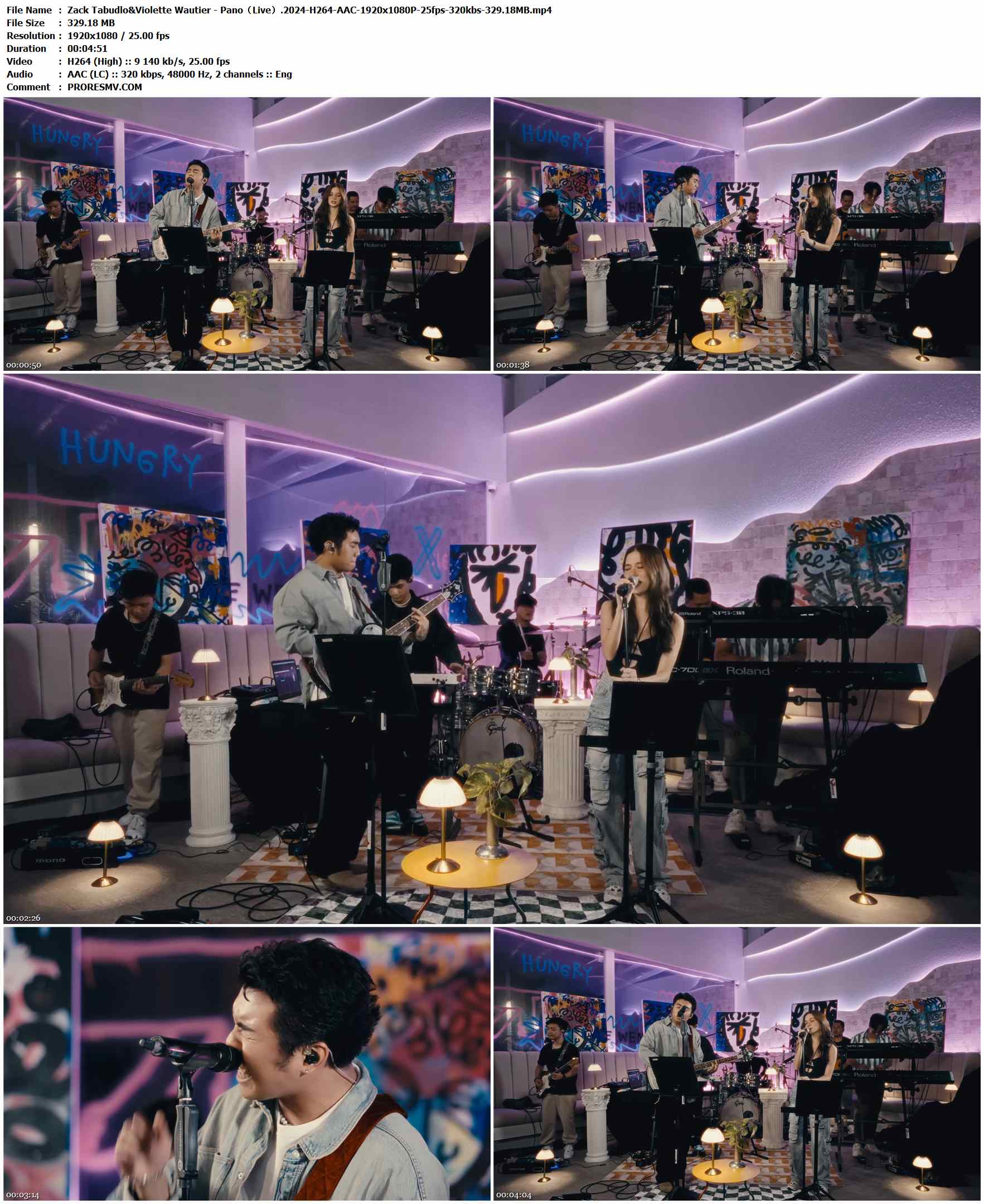 Zack Tabudlo&Violette Wautier - Pano（Live）.2024-H264-AAC-1920x1080P-25fps-320kbs-329.18MB官方MV_高清MV